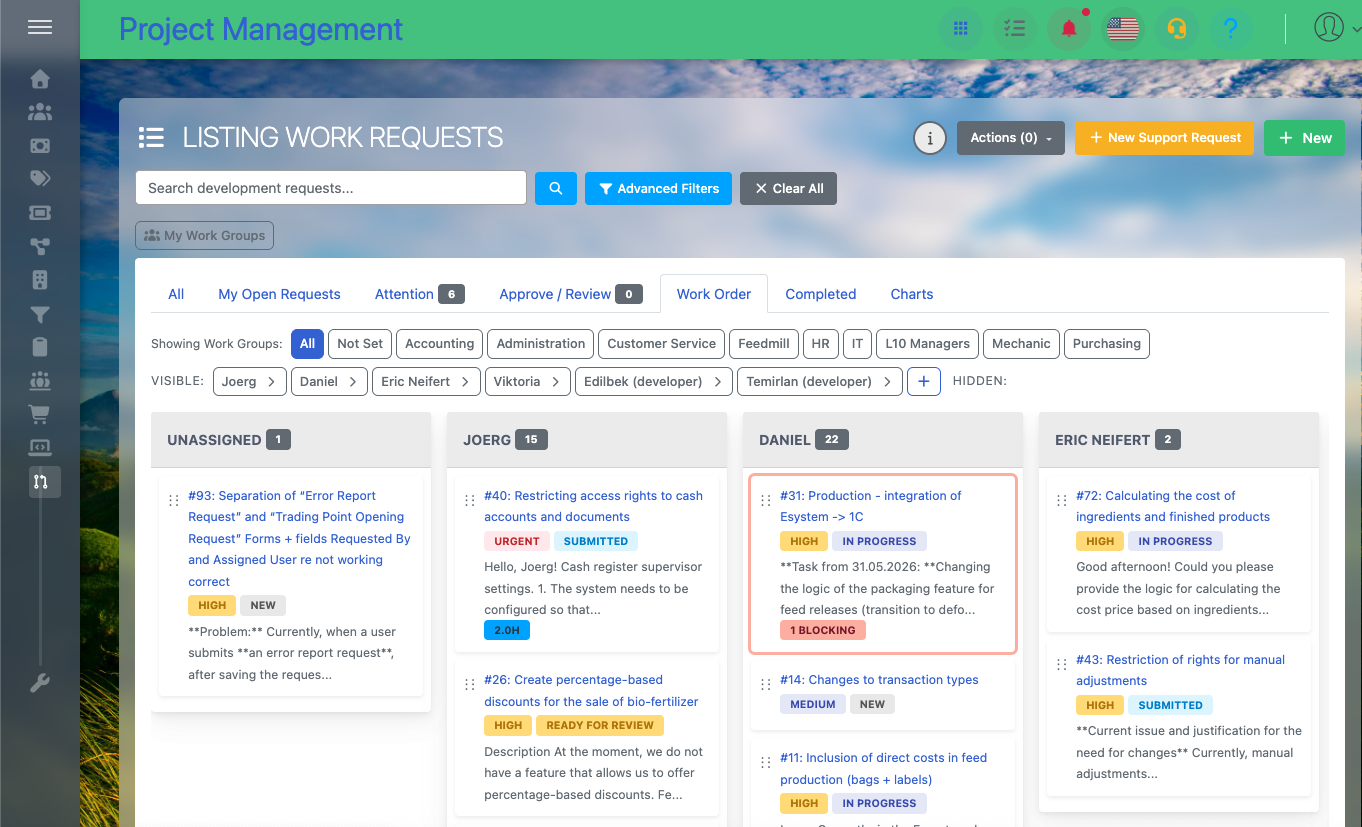 Project management portal